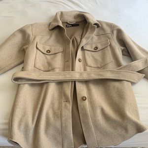 Zara Beige Pea Coat